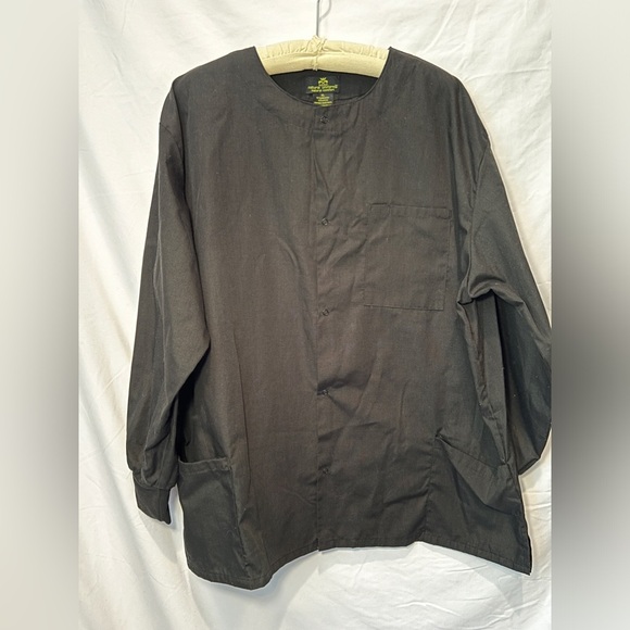Black Natural Uniforms Scrub Jacket. Size XL. - Picture 1 of 5